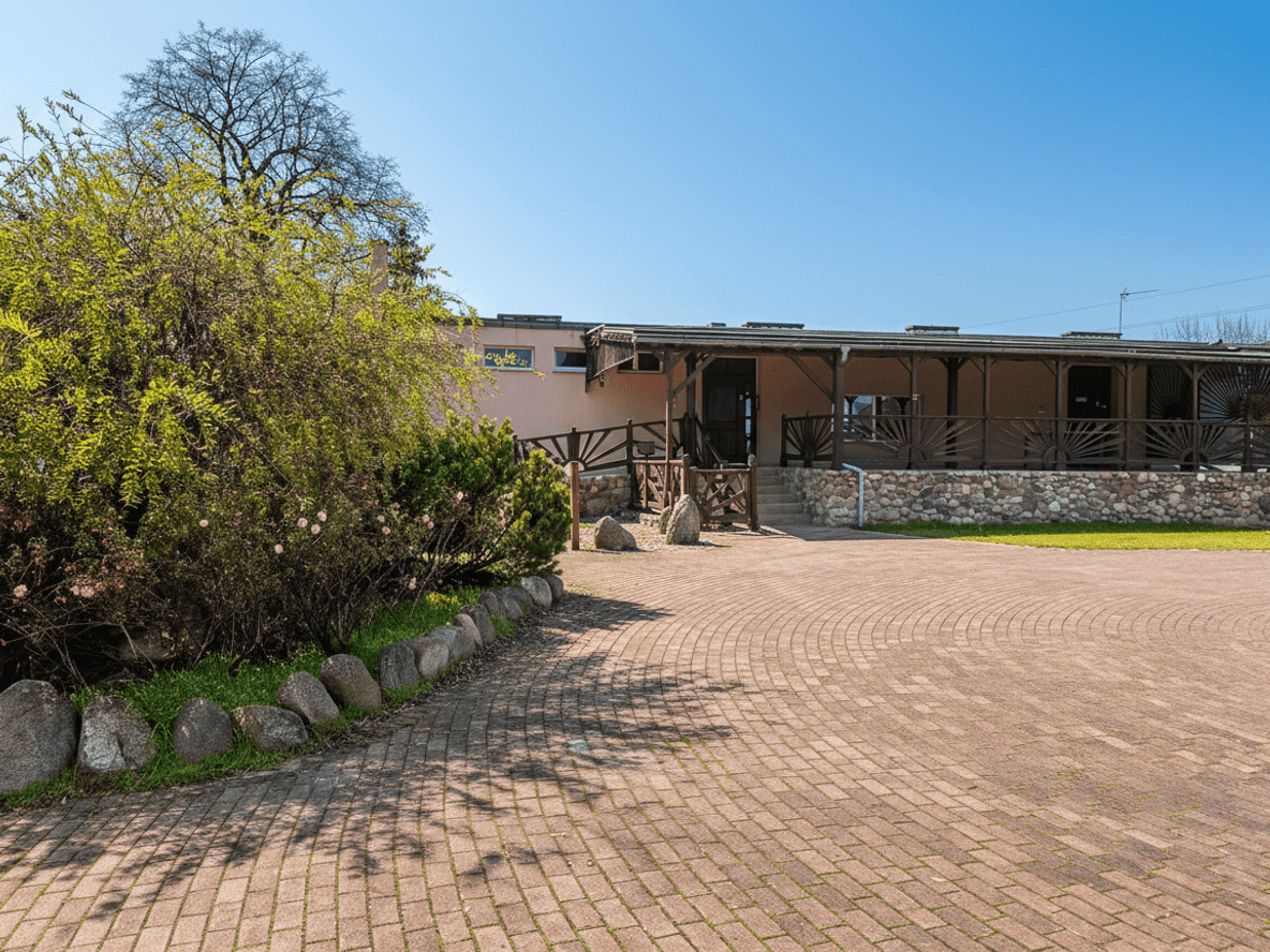 Wejście do Domu Opieki Lawendowy Dom